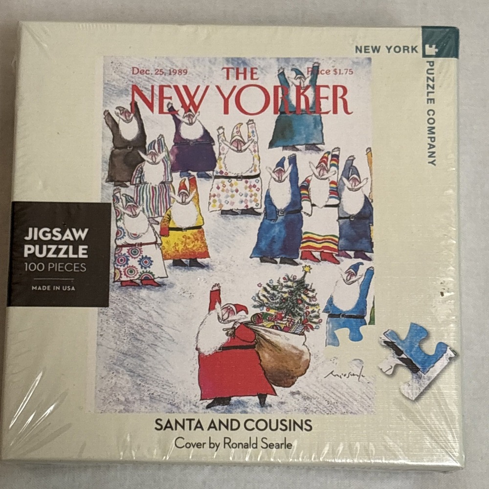 Santa And Cousins  The New Yorker 100 Piece Mini Jigsaw Puzzle NYPC New 1989